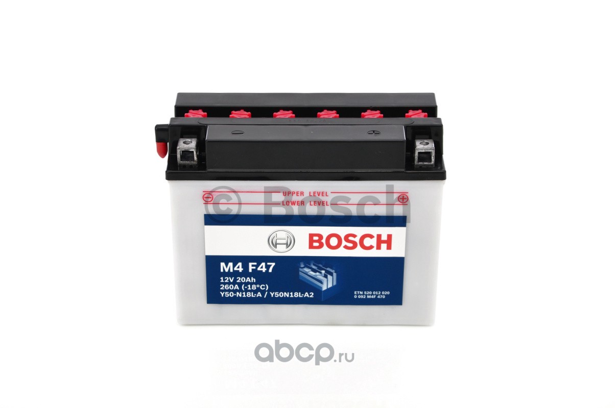 Bosch 0092M4F470 Аккумулятор мото BOSCH M4 F47 (Y50-N18L-A, Y50N18L-A2) 0 092 M4F 470